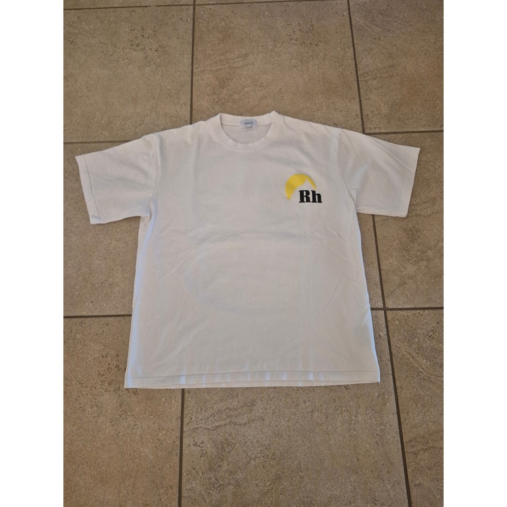 Rhude Sunset Mountain Logo T-Shirt White Men's - Large - Picture 2 of 11